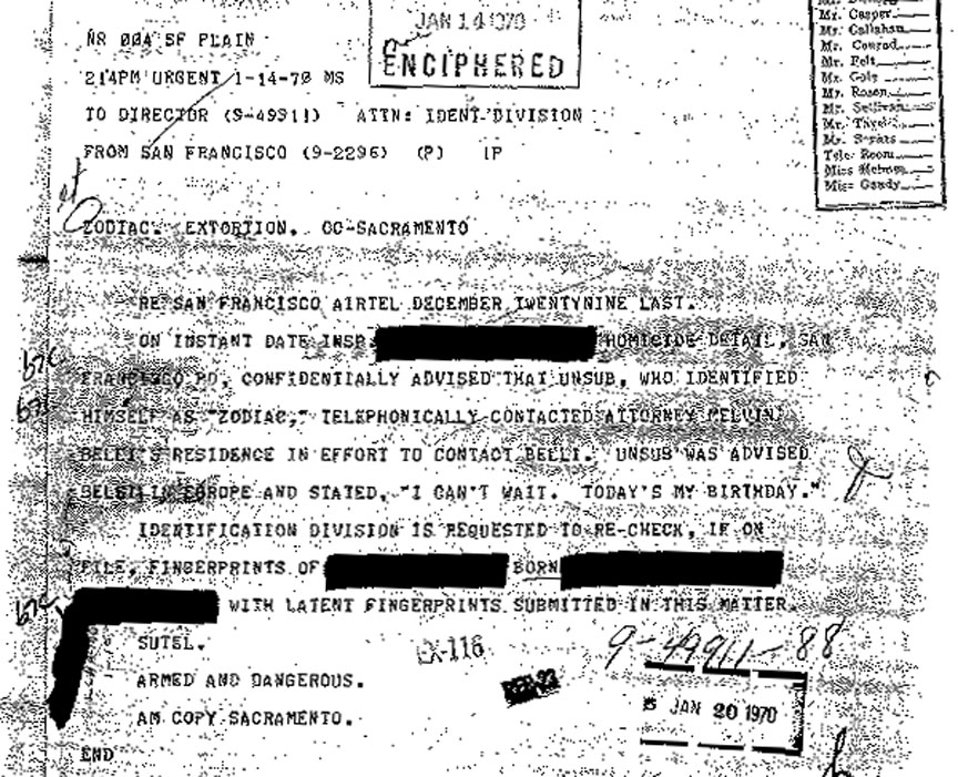 Zodiac-Belli-Birthday-Call-FBI-report-Jan-14-1970